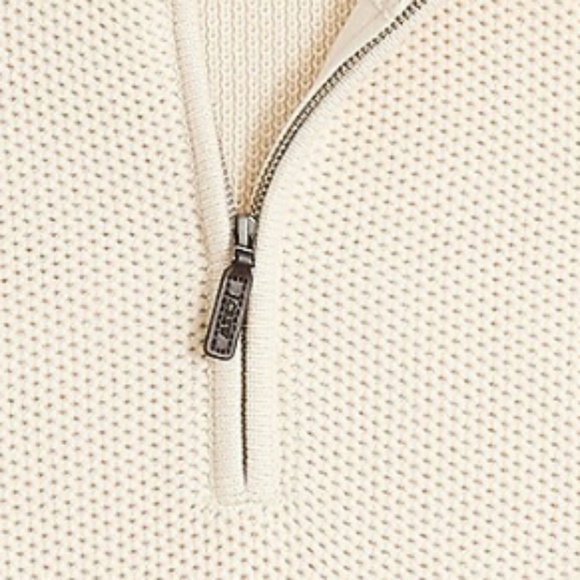 NWT | JCrew Cotton honeycomb knit half-zip | Sz M - Picture 5 of 6